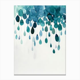 Watercolor Raindrops 1 Canvas Print