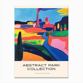 Abstract Park Collection Poster Gas Works Park Seattle 2 Canvas Print