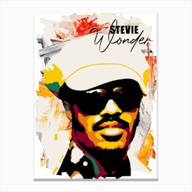 Stevie Wonder Colorful v3 Canvas Print