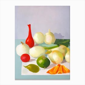 Daikon Tablescape vegetable Canvas Print