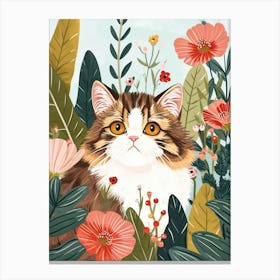 Scottish Fold Cat Storybook Illustration 3 Canvas Print
