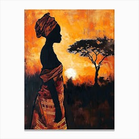 The African Woman; A Boho Reverberation Canvas Print