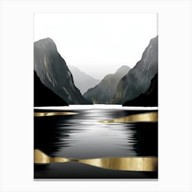 Gold And Water Canvas Print