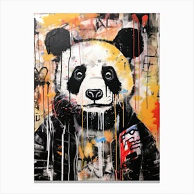 Panda bear Odyssey: Urban Art with a Twist Canvas Print