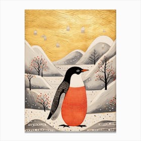 Bird Illustration Penguin 3 Canvas Print