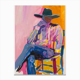 Painting Of A Cowboy 13 Canvas Print