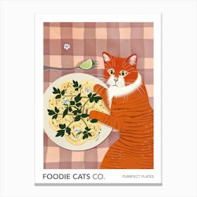 Foodie Cats Co Cat And Ravioli 1 Canvas Print