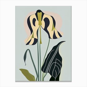 Jack In The Pulpit Wildflower Modern Muted Colours 2 Canvas Print