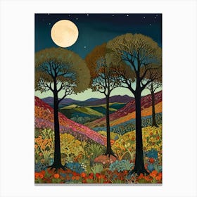 William Morris Moonlight 1 Canvas Print