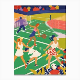 on the tennis court 1 Canvas Print