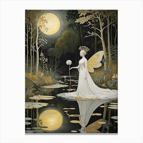 Fairy In The Moonlight Canvas Print