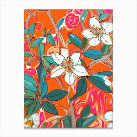 Orange Blossom Forest Canvas Print