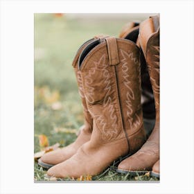 Leather Cowboy Boots Canvas Print