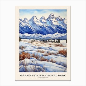 Grand Teton National Park United States 4 Poster Canvas Print