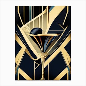 Corpse Reviver #1 Cocktail Poster Art Deco Cocktail Poster Canvas Print
