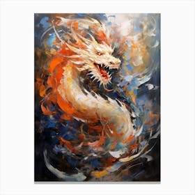 Dragon Abstract Expressionism 3 Canvas Print