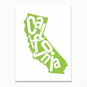 California State Typograpy Canvas Print