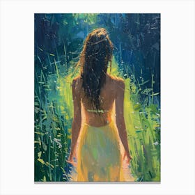 Girl In A Yellow Dress Canvas Print