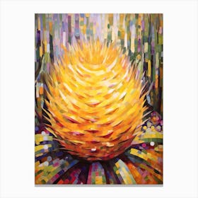 Cactus Painting Golden Barrel 3 Canvas Print