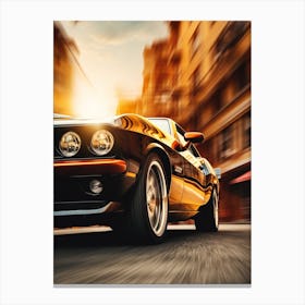 American Muscle Car In The City 016 Canvas Print