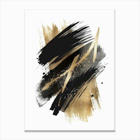 Gold Brush Strokes 6 Canvas Print