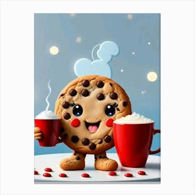 Cookie Mascot Canvas Print