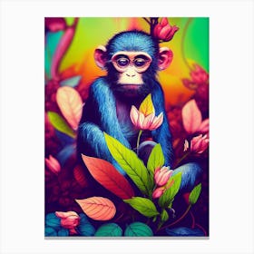 Colorful Monkey Canvas Print
