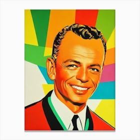 Frank Sinatra Colourful Pop Art Canvas Print