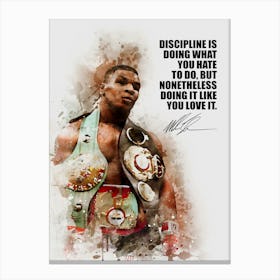 Mike Tyson Quotes Canvas Print