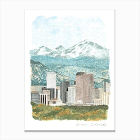 Denver Skyline, Colorado Canvas Print