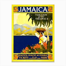 Jamaica The Gem Of The Tropics Canvas Print