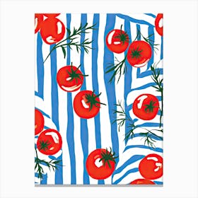 Cherry Tomatoes Summer Illustration 8 Canvas Print