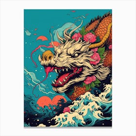Dragon Close Up Illustration 3 Canvas Print