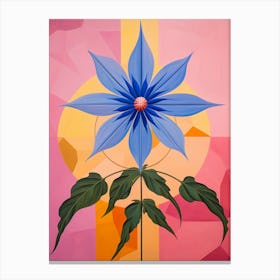 Lobelia 3 Hilma Af Klint Inspired Pastel Flower Painting Canvas Print