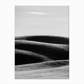 Italy Tuscany Rolling Hills 1 Bw Canvas Print