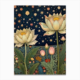 William Morris Lotus Flower Canvas Print