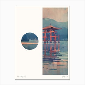 Miyajima Japan 2 Cut Out Travel Poster Canvas Print