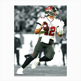 Tom Brady Of The Tampa Bay Buccaneers Helmet Canvas Print