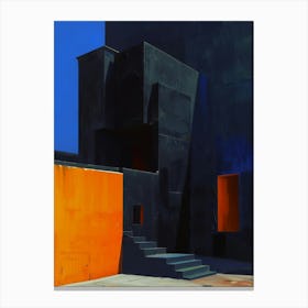 'Black And Orange' Canvas Print