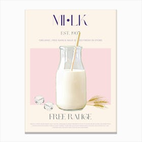 Milk Mid Century Canvas Print