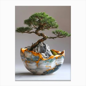 Bonsai Tree In A Bowl Canvas Print