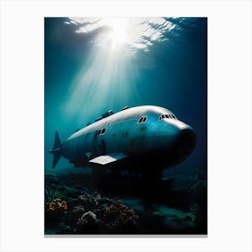 Underwater Plane-Reimagined Canvas Print
