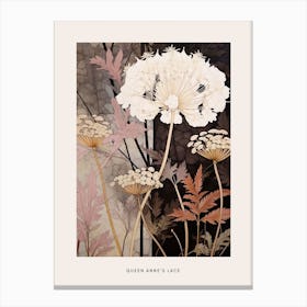 Flower Illustration Queen Annes Lace 2 Poster Canvas Print