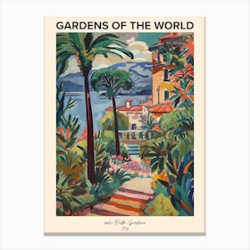 Isola Bella Gardens, Italy Gardens Of The World Poster Canvas Print