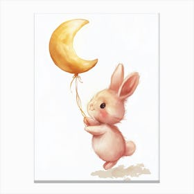 Moon Bunny Canvas Print