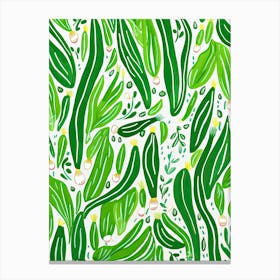 Garlic Scapes Summer Illustration 7 Canvas Print