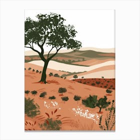 Landscape With Tree 1 Canvas Print