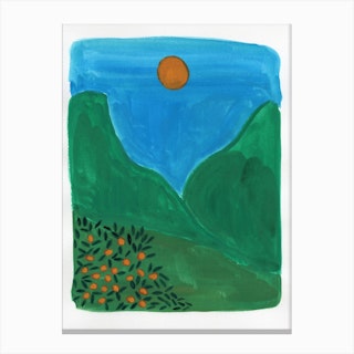 Oranges Field Canvas Print