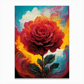 Rose Of Fire Canvas Print