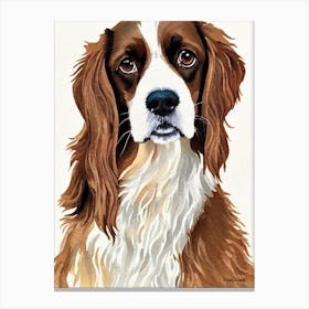 Spaniel (Field) Watercolour dog Canvas Print